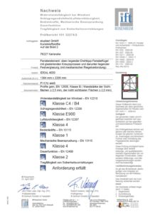 Certificato ITT Finestra 4Stars con 1 anta