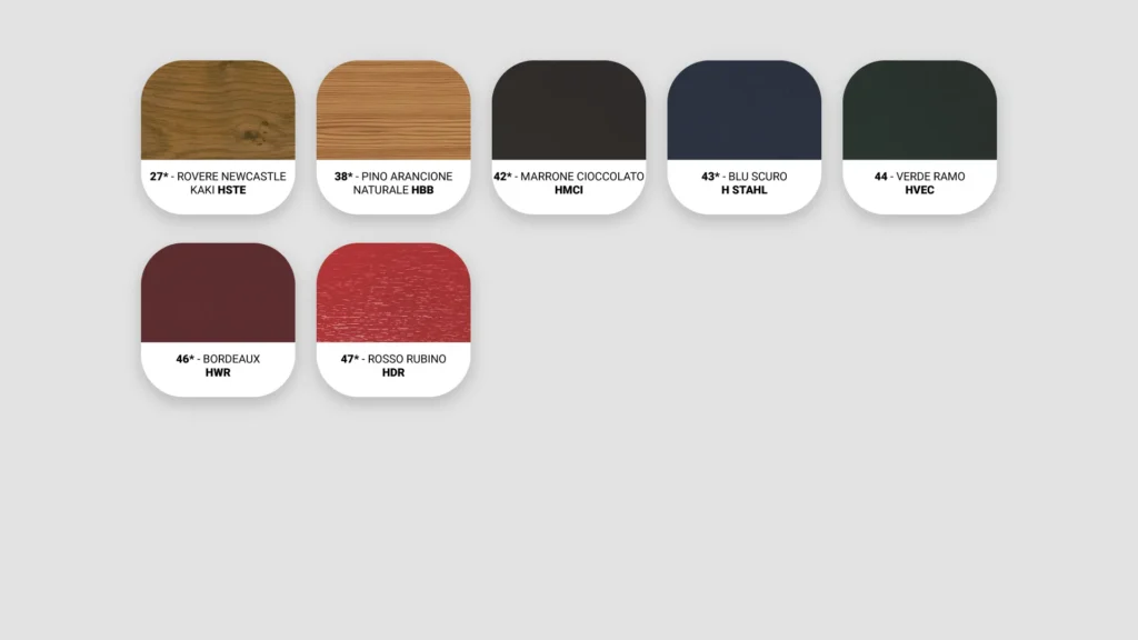 Gamma colori porte PVC - FUTURE
