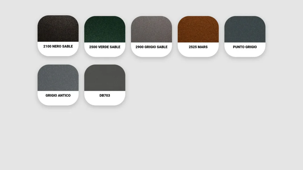Gamma colori scorrevoli in alluminio - Gruppo 2 - Finiture decorative (NON RAL)